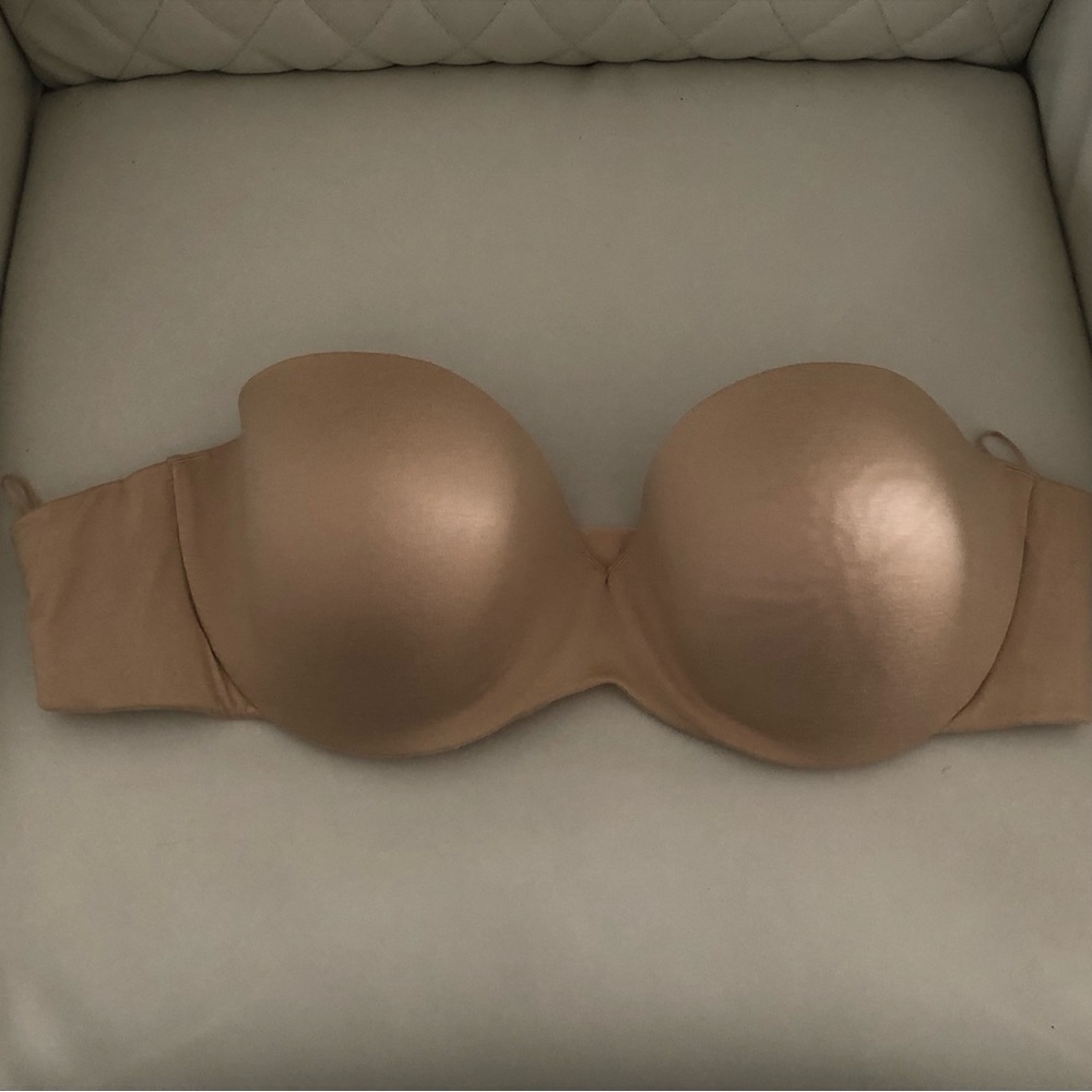 MAIDENFORM BEIGE STRAPLESS BRA
